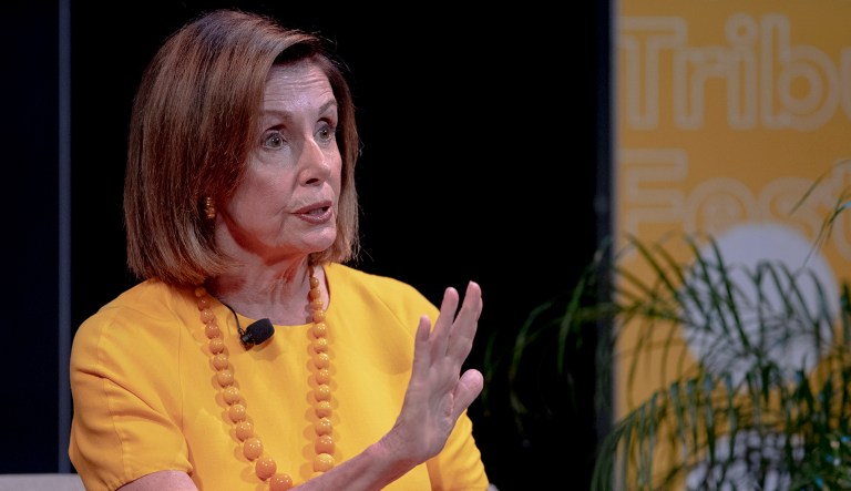 Speaker of the House Nancy Pelosi speaks during an interview at The Texas Tribune Festival on Saturday, Sept. 28, 2019, in Austin, Texas. 