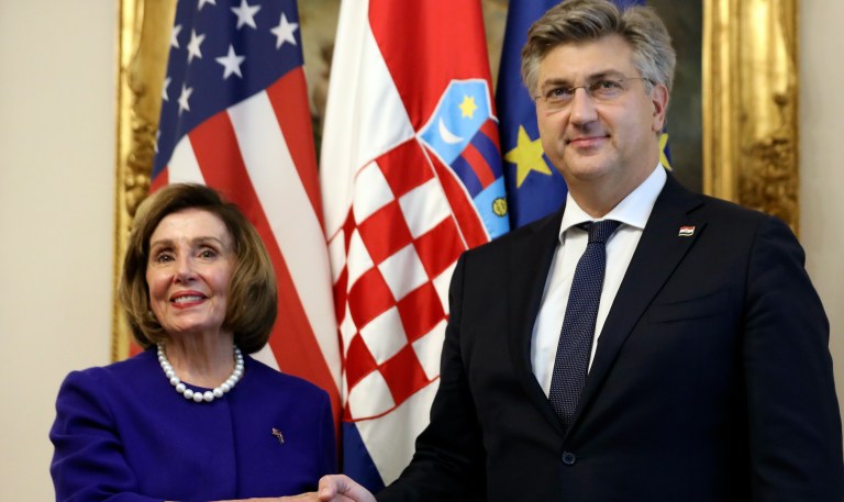 Pelosi swipes at McCarthy opposition to ‘blank check’ for Ukraine