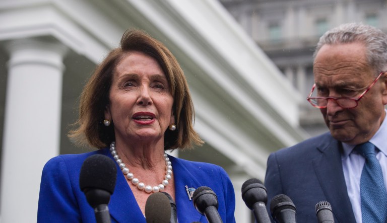 Speaker of the House Nancy Pelosi, D-Calif., stands during a news conference on climate change at the Capitol in Washington, Friday, Dec. 6, 2019.