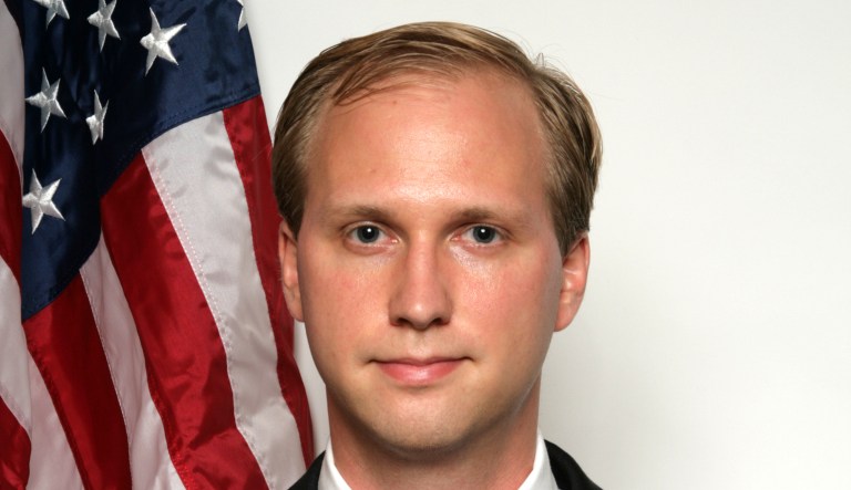 Nathan Larson, an independent candidate running for Congress in Virginia's 10th District, is pictured.