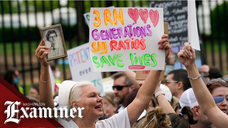 Nurses protesting for safe working conditions at White House