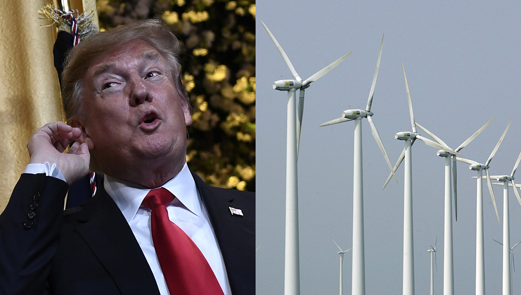 Trump claims noise from windmills causes cancer