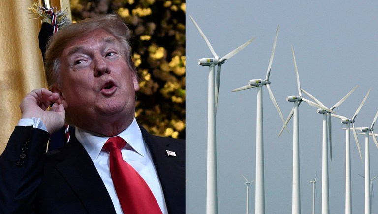 Trump claims noise from windmills causes cancer
