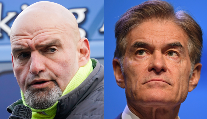 From left to right: Lt. Gov. John Fetterman (D-PA) and Dr. Mehmet Oz (R-PA) are battling for Pennsylvania's open Senate seat in 2022's midterm elections.