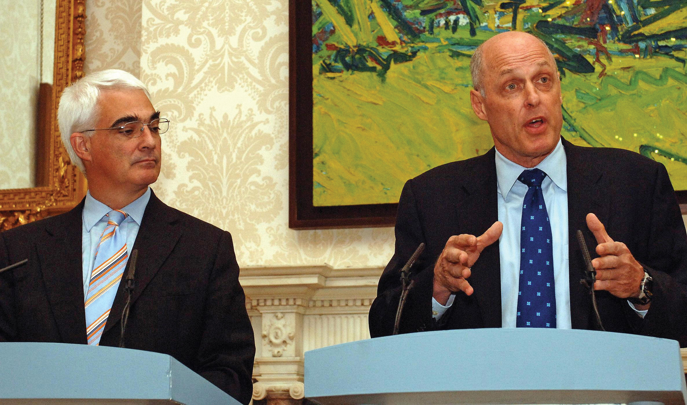 Alistair Darling and Henry Paulson
