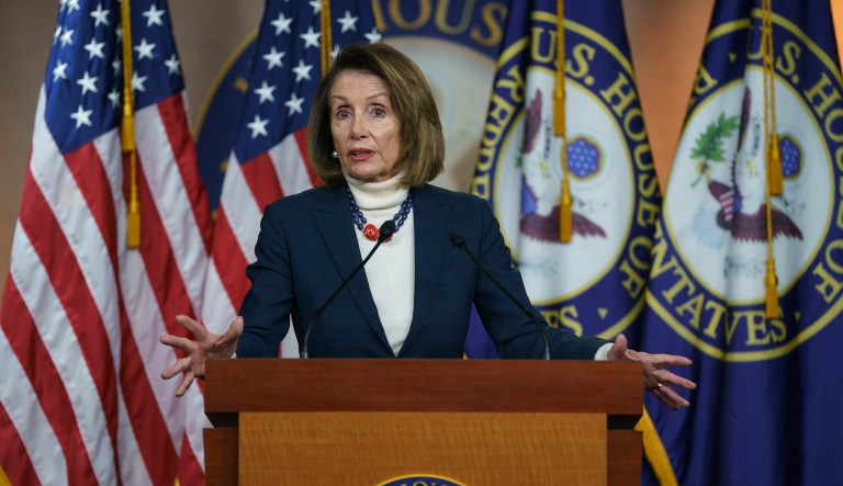 House Speaker Nancy Pelosi of Calif., speaks during a news conference on Capitol Hill in Washington, Thursday, Jan. 17, 2019.