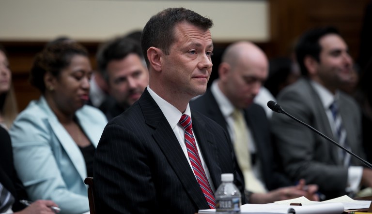 FBI Deputy Assistant Director Peter Strzok testifies before the the House Oversight and Judiciary Committees.