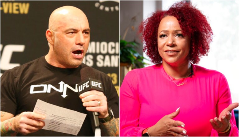 Joe Rogan and Nikole Hannah-Jones.