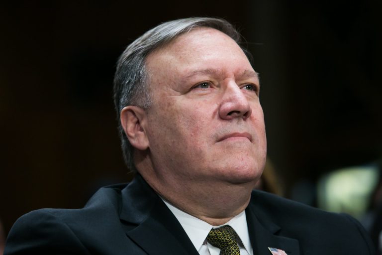 Secretary of State Mike Pompeo testifies before the Senate Foreign Relations Committee on Capitol Hill, Thursday, May 24, 2018,  just after President Donald Trump canceled the June 12 summit with North Korea's Kim Jong Un.
