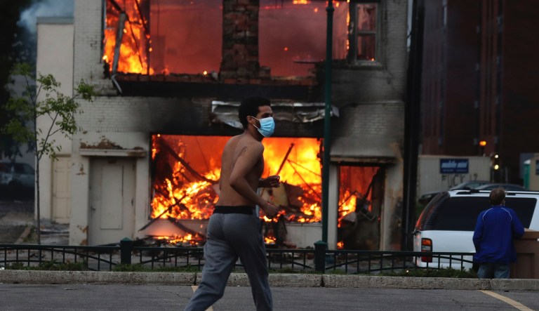 Unrest in south Minneapolis following the death of George Floyd.