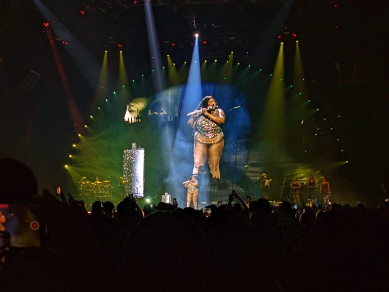 Lizzo performs at the Capital One Arena in Washington, D.C.