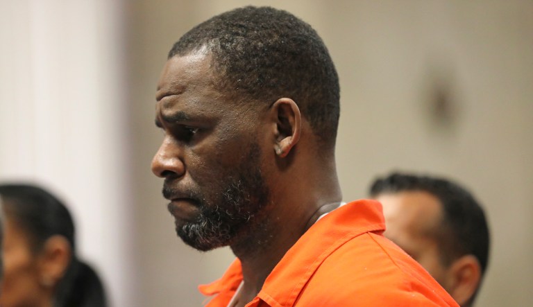 R. Kelly appears during a hearing at the Leighton Criminal Courthouse on Tuesday, Sept. 17, 2019, in Chicago. 