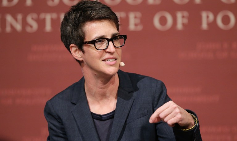 MSNBC television anchor Rachel Maddow, Oct. 16, 2017, file photo.