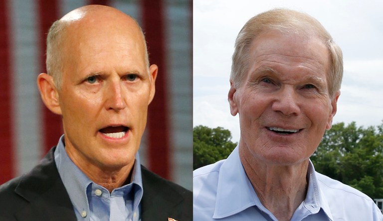 Florida Gov. Rick Scott and Bill Nelson