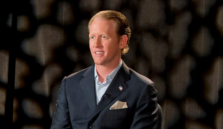 Retired Navy SEAL Robert O'Neill, 38, who says he shot and killed Osama bin Laden,  is interviewed in Washington, Friday, Nov. 14, 2014. The former Navy SEAL says he was inspired to go public about his role after meeting with the families of people who died in the attacks of Sept. 11, 2001.