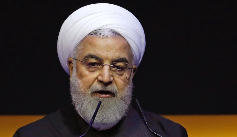 Iranian President Hassan Rouhani speaks at a session of parliament to debate his proposed tourism and education ministers, in Tehran, Iran, Tuesday, Sept. 3, 2019. Rouhani said European nations are failing to implement their commitments following the U.S. pullout from the 2015 nuclear deal with Tehran. 