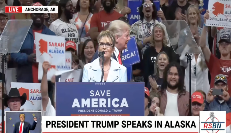 Trump lambasts Lisa Murkowski while stumping for Sarah Palin at Alaska rally