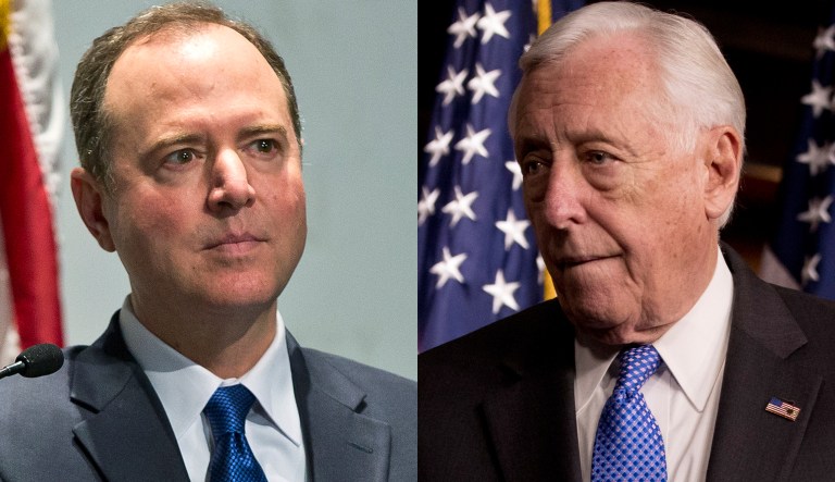 Pictured are Adam Schiff, left, and Steny Hoyer, right.