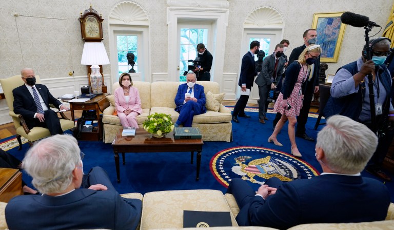 Divided Democrats to meet with Biden on gridlocked spending deal