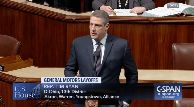 Tim Ryan boils over in floor speech after GM layoffs, calls for national industrial policy