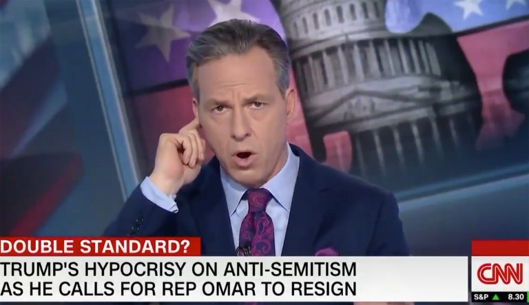 CNN’s Jake Tapper highlights Trump’s ‘hypocrisy’ on anti-Semitism with ‘rogue’ control room