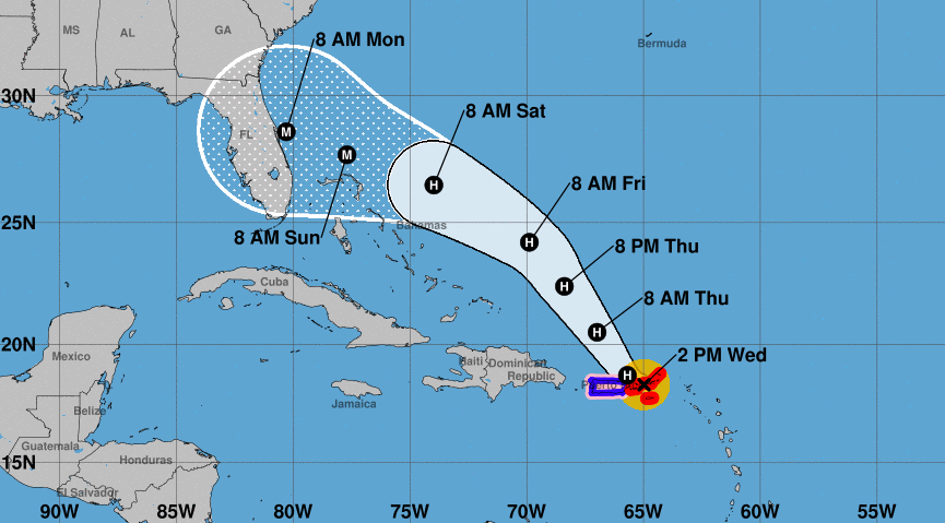 Florida in crosshairs for ‘powerful’ Hurricane Dorian after system batters Puerto Rico and Virgin Islands