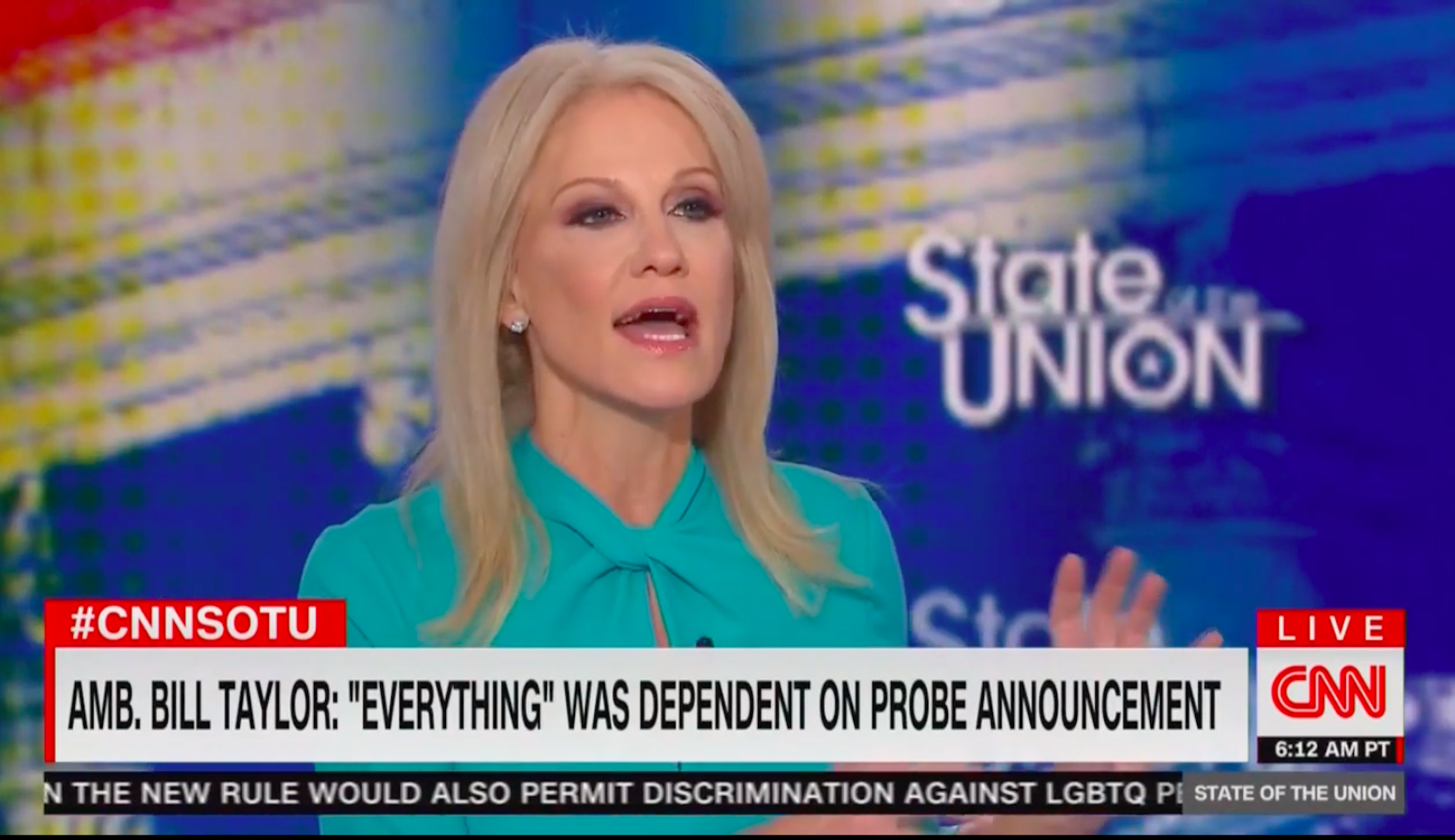 ‘They’ve got their aid’: Kellyanne Conway won’t say if Ukraine aid was held over Biden investigation