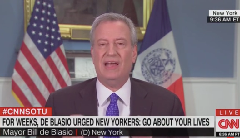 Tapper confronts de Blasio for criticizing Trump after telling people not to worry about coronavirus