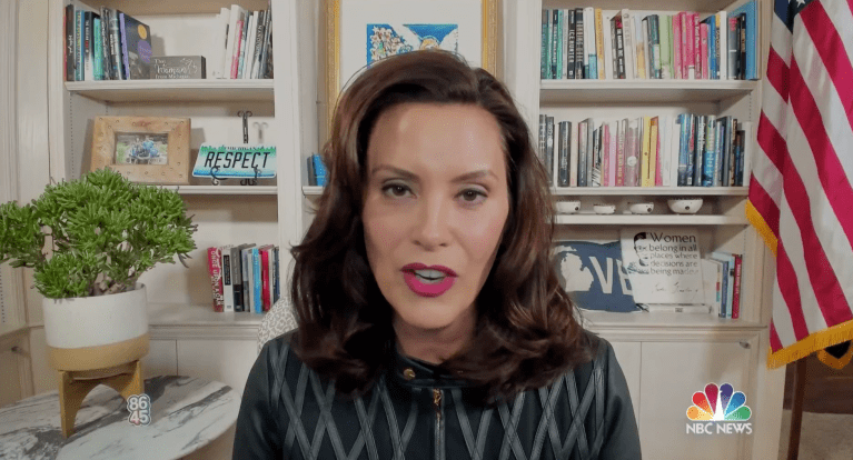 ‘Shorthand for killing someone’: Trump campaign disturbed by Gretchen Whitmer displaying ‘8645’ in background for interview