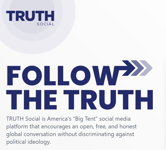 Truth Social website 02/04/2022