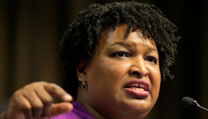 In this April 3, 2019, file photo, Former Georgia gubernatorial candidate Stacey Abrams speaks during the National Action Network Convention in New York.