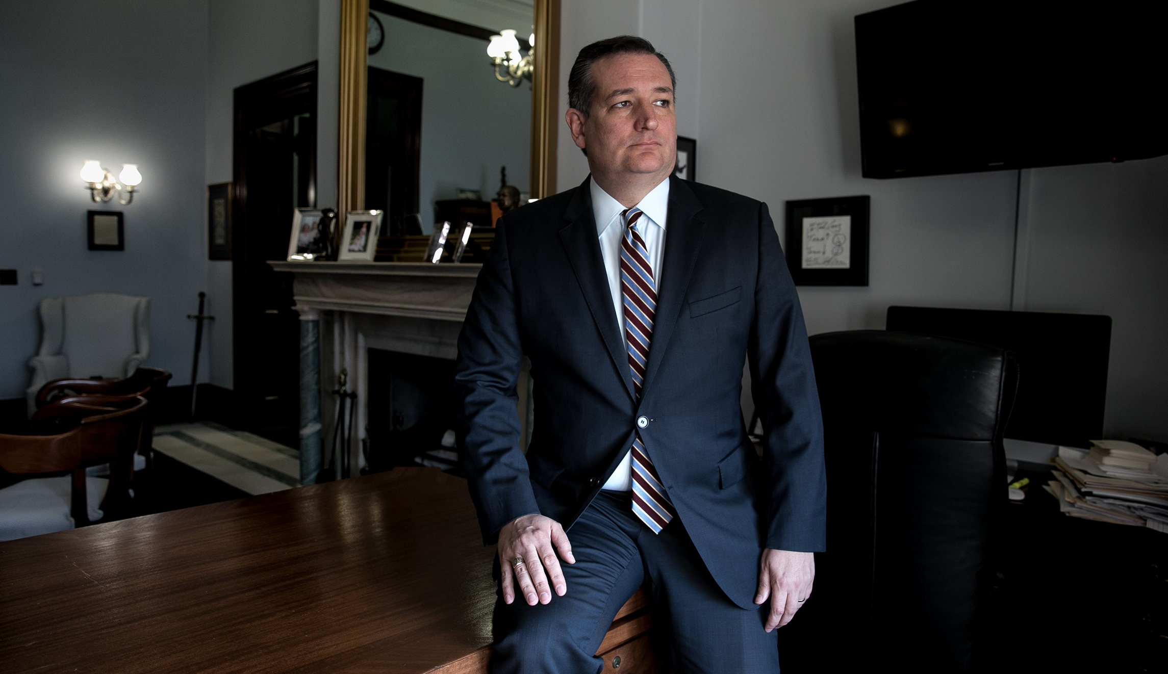 Senator Ted Cruz, R-TX, at his office on Capitol Hill, Wednesday, January 24, 2018.