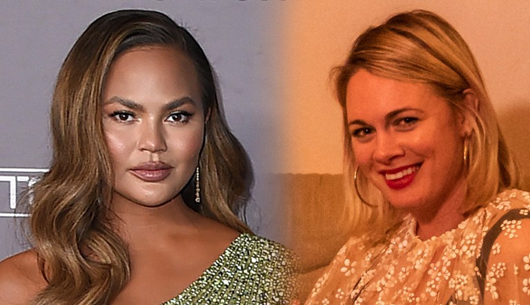 Chrissy Teigen (left) and Alison Roman are seen.