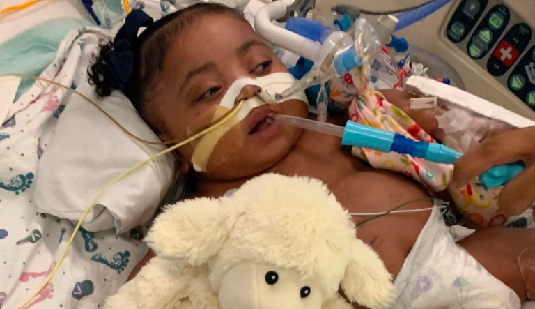 This Nov. 8, 2019 photo provided by Texas Right to Life shows Tinslee Lewis. A Texas appeals court on Friday, Jan. 3, 2020 agreed to delay a judgeâs ruling that would have allowed a hospital to end life-sustaining treatment for Tinslee Lewis, an 11-month-old girl who doctors say is in pain and will not get better. (Texas Right to Life/AP)