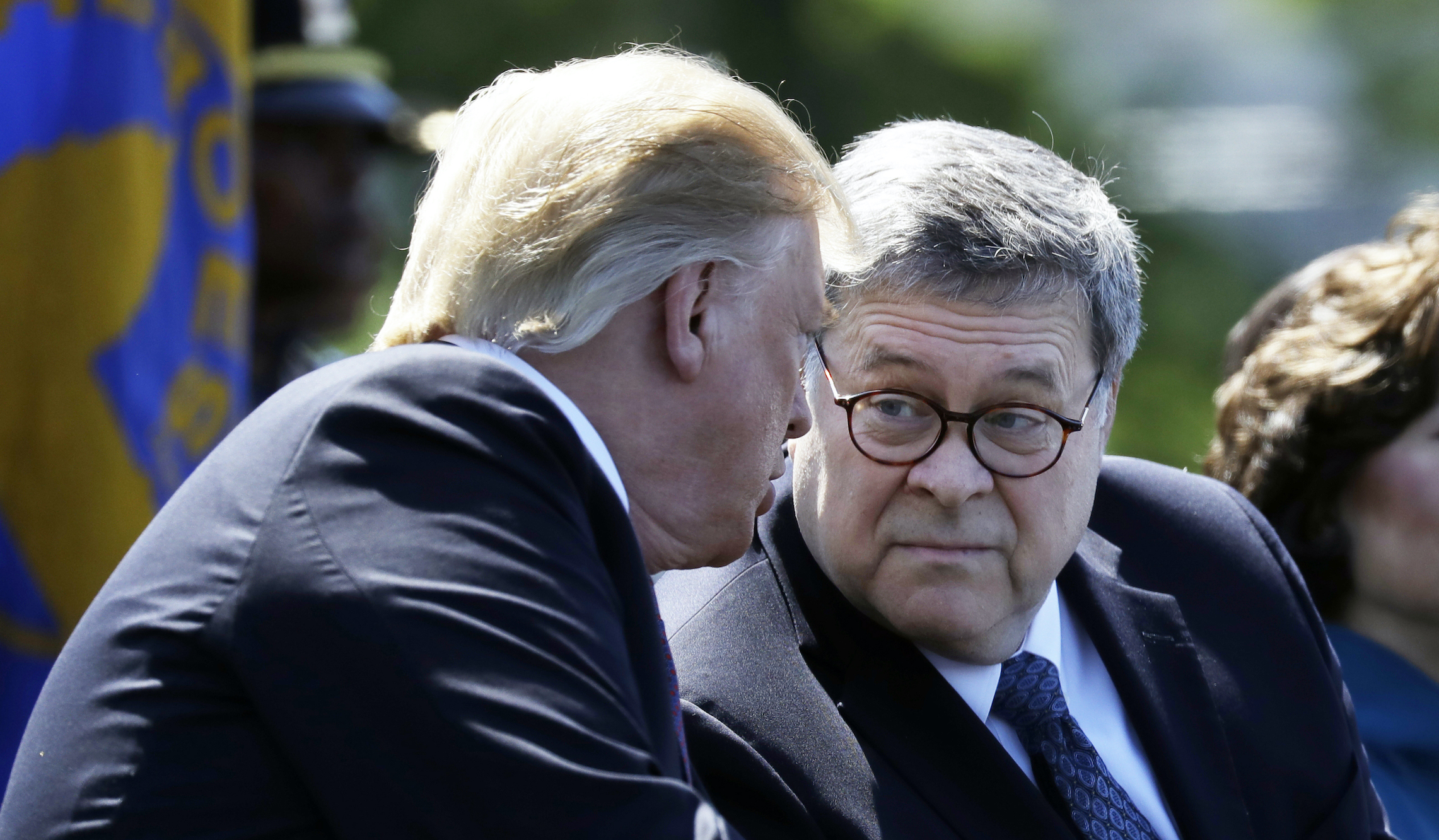 Trump says wait and see if he’ll fire Barr