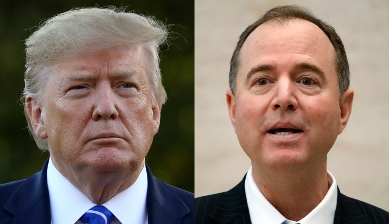 President Trump and Adam Schiff.