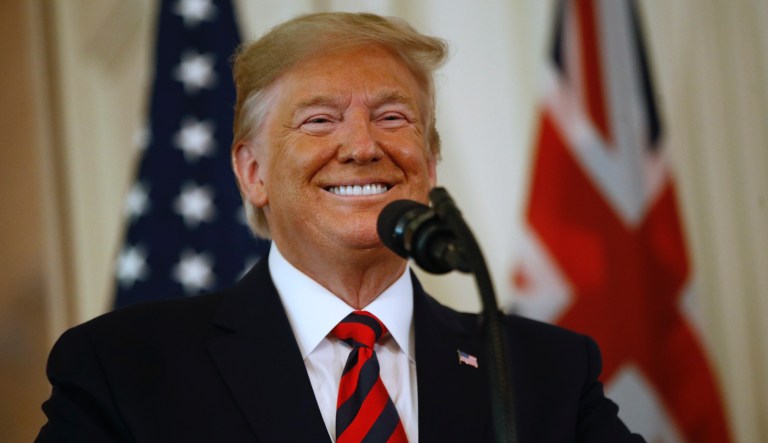 President Donald Trump speaks during a news conference with Australian Prime Minister Scott Morrison in the East Room of the White House, Friday, Sept. 20, 2019, in Washington. 