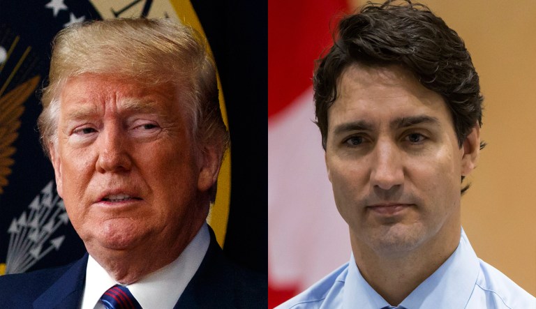 Donald Trump and Justin Trudeau.