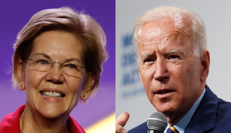 Elizabeth Warren, Joe Biden.