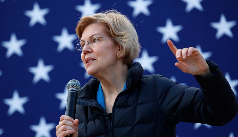Presidential candidate Sen. Elizabeth Warren, D-Mass., speaks at an organizing event Sunday, Feb. 17, 2019, in Las Vegas.