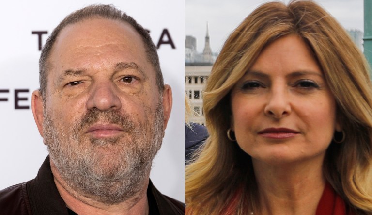 Pictured are Harvey Weinstein, left, and Lisa Bloom, right.