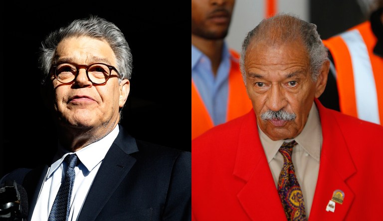 Republicans feel they might finally make headway with some women voters after Democrats didn't immediately crack down on Rep. John Conyers of Michigan and Sen. Al Franken of Minnesota. The two are accused of sexual misconduct and have strong bases. (AP Images)