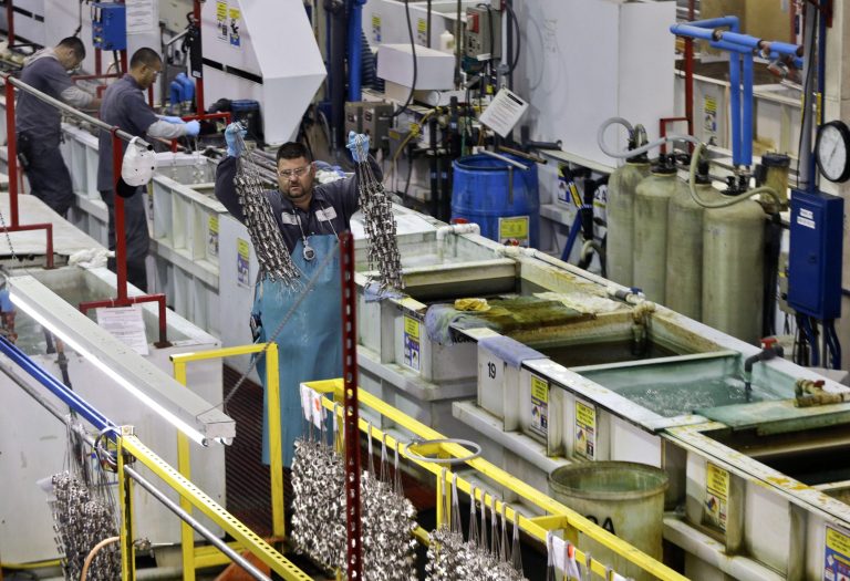 The government issues its second and final estimate of worker productivity and labor costs in the July-September quarter on Monday. (AP/Lenny Ignelzi)