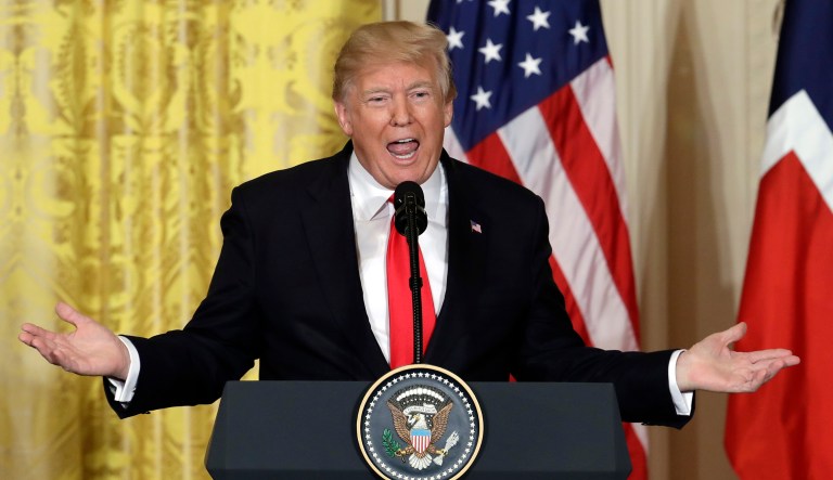 President Trump told reporters on Wednesday, 