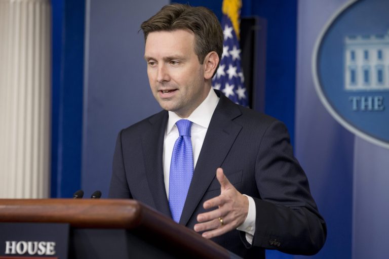 White House principal deputy press secretary Josh Earnest speaks to the media during the daily news briefing at the White House in Washington, Tuesday, June 10, 2014. Earnest answered questions including on the recent soldier deaths in Afghanistan. (AP Photo/Jacquelyn Martin)