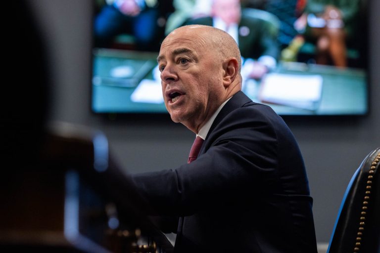 Secretary of Homeland Security Alejandro Mayorkas, testifies during a House Appropriations Homeland Security Subcommittee budget hearing, Thursday, March 29, 2023, on Capitol Hill in Washington.