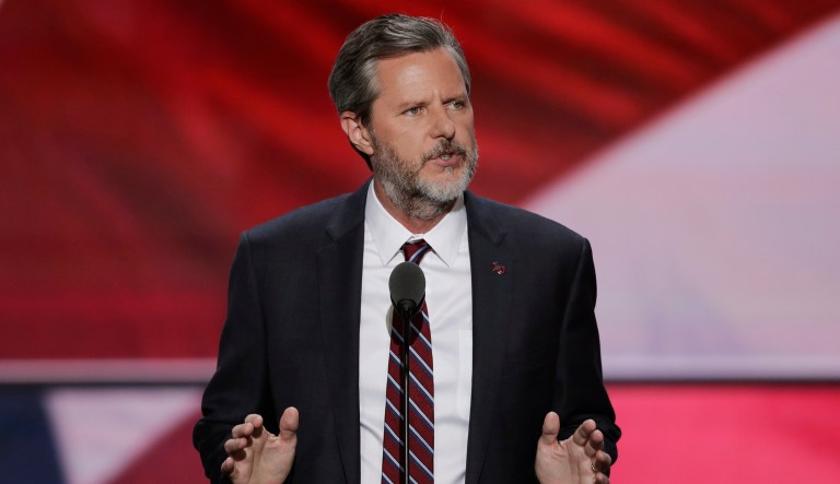 Falwell endorsed Moore in the race to fill the Senate seat vacated by Jeff Sessions when he was picked to serve as attorney general. (AP Photo/J. Scott Applewhite)