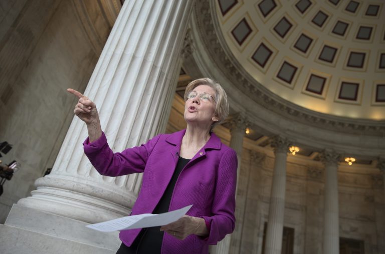 The Republican-controlled Senate ruled Tuesday that Sen. Elizabeth Warren, D-Mass., was in violation of Senate rules.(AP Photo/J. Scott Applewhite)