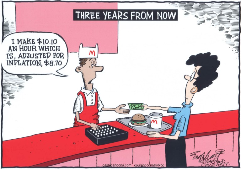 Editorial cartoon: Three years from now