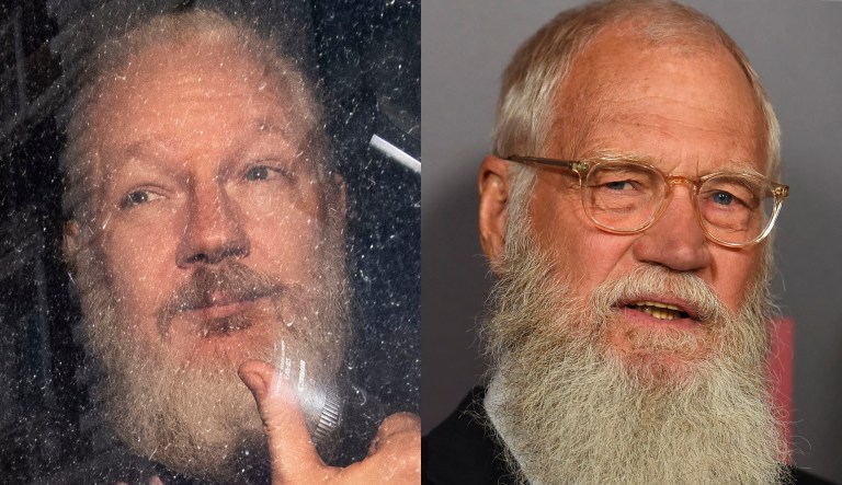 Julian Assange and David Letterman